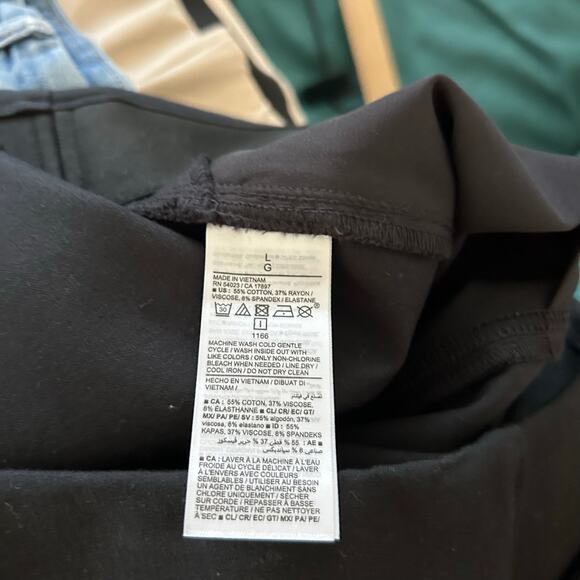 Old Navy Women High Rise Wide Leg Trouser Pants Office Minimalist Black NEW - Picture 8 of 8